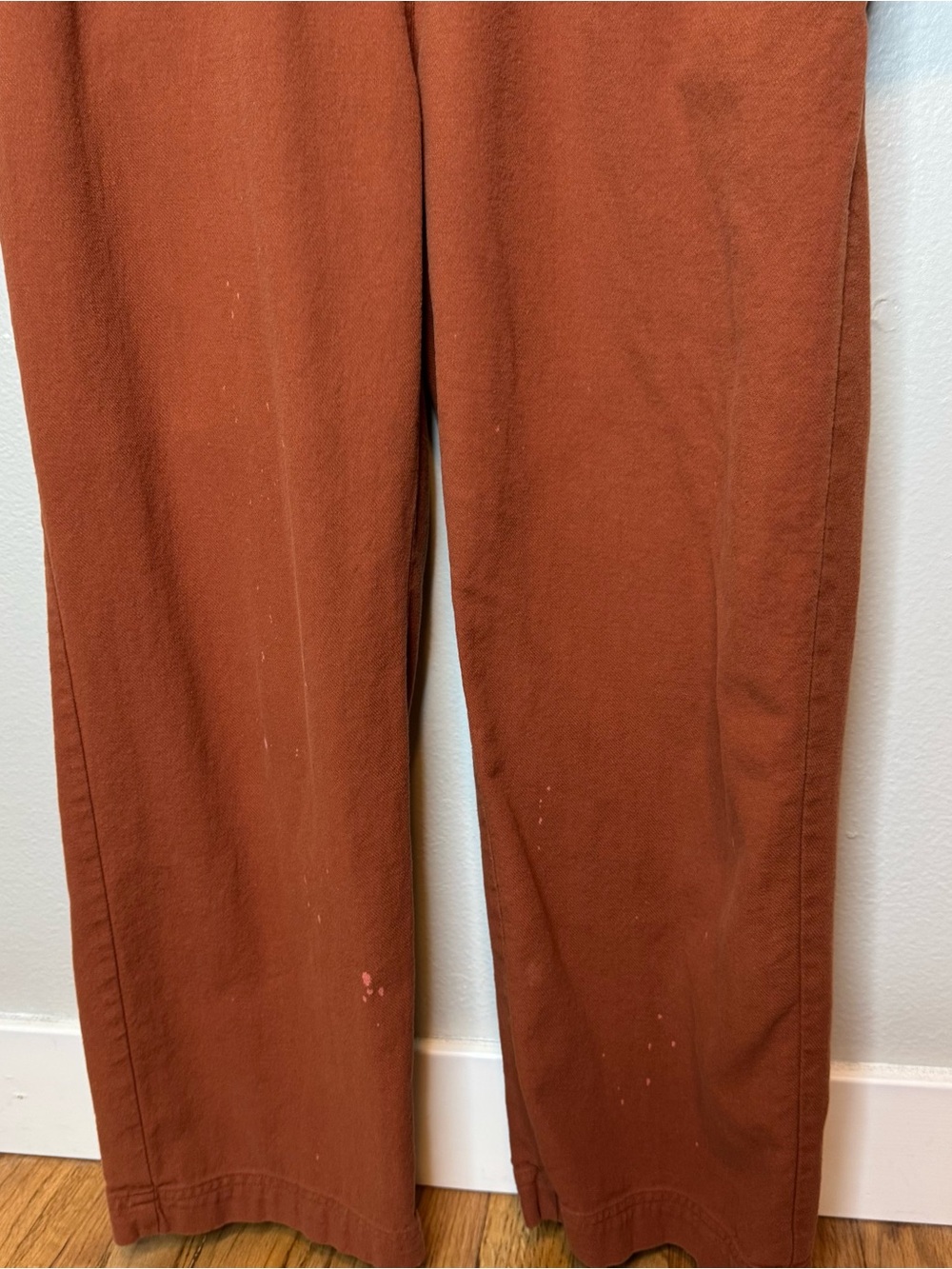 Bridge & Burn Burke Utility Jumpsuit Rust Terracotta Orange Long Sleeve - Picture 13 of 16